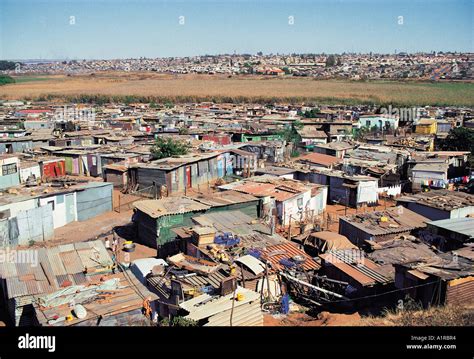 Homes in shanty town area of Soweto near Johannesburg South Africa ...