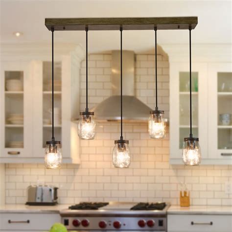 Longshore Tides Paoli 5 Light Kitchen Island Linear Pendant Wayfair