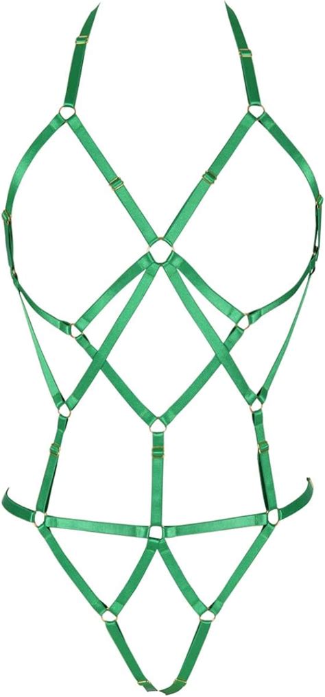 Buy Women S Full Body Harness Bra Garter Belt Lingerie Cage Set Chest
