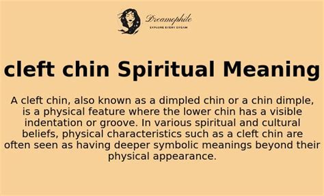 cleft chin Spiritual Meaning - Dreamophile