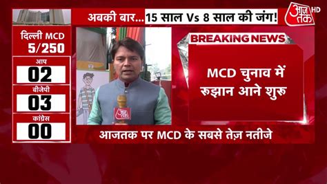 Delhi Mcd Election Results Live Updateएमसीडी चुनाव के शुरुआती रुझानों