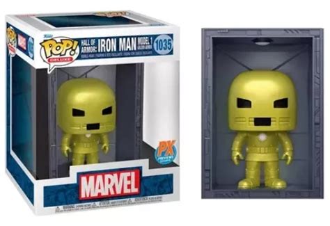 Funko Pop Deluxe Hall Of Armor Iron Man 1035 Golden Marvel