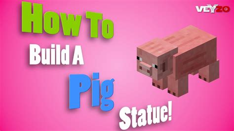 Minecraft How To Build A Pig Statue YouTube