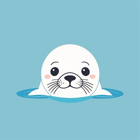 Premium Vector Cute Baby Seal Cartoon Illustration