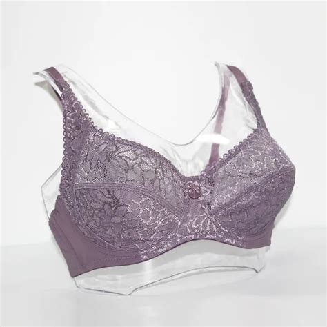 Womens Lager Bosom Lace Perspective Bra Sexy Lingerie Underwire