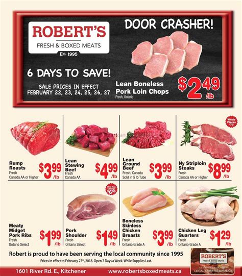 Robert S Fresh And Boxed Meats Flyer February To