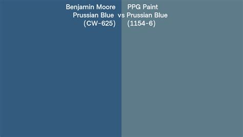 Benjamin Moore Prussian Blue Cw 625 Vs Ppg Paint Prussian Blue 1154