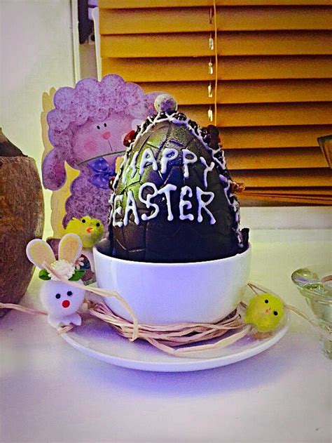 Handmade Belgian Chocolate Easter Egg Presented In A Latte Cup