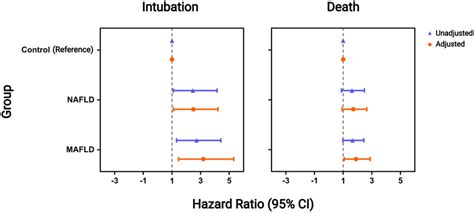 Forest Plot With The Unadjusted And Adjusted Hazard Ratios For Mafld