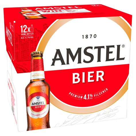 Amstel Lager Beer 12 X 300ml Bottles Bb Foodservice