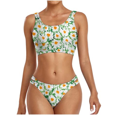 Wnyeime Bikini Swimsuits For Women Two Piece Fashion Cute Floral