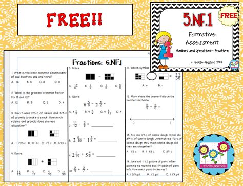 FREE 5 NF 1 Formative Assessment And Answer Key A Free Assessment For