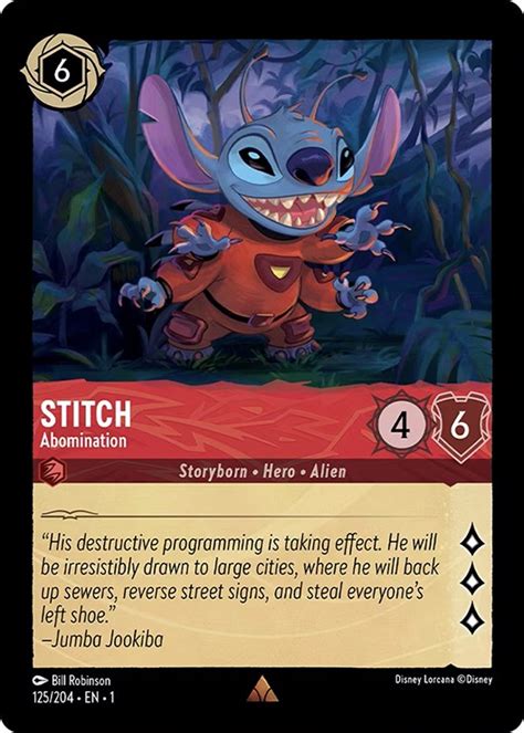 Stitch Abomination The First Chapter Disney Lorcana