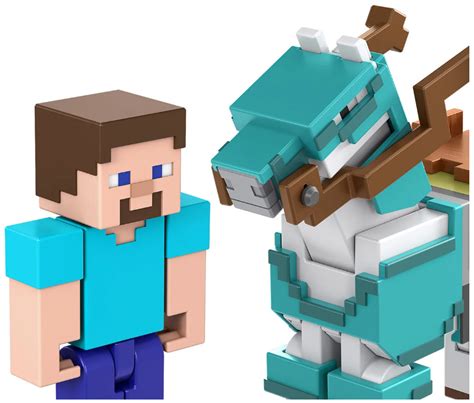 Minecraft Steve och Armored Horse figurer 2 pack Övriga figurer