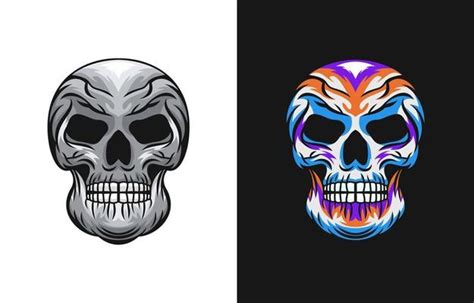 Colorful Skull Vector Art, Icons, and Graphics for Free Download