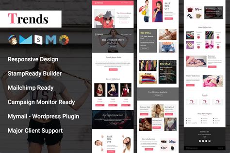 Trends Responsive Email Template Email Templates Creative Market
