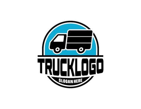 Logistik Lkw Logo Design Premium Vektor