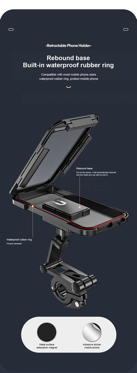 Universal Waterproof Motorcycle Phone Holder With Folding and 360° Rotation | Innovationz At Heart