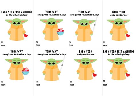 Free Baby Yoda Valentine S Day Printable Cards Pdf