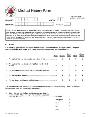 Fillable Online Cscc Unc Medical History Form MHX Cscc Unc Fax