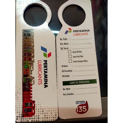 Jual Kertas Lebel Ganti Oli Pertamina Shopee Indonesia