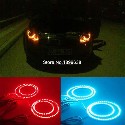 For Fiat Linea RGB LED headlight halo angel eyes kit car styling accessories 2007 2008 2009 2010 ...