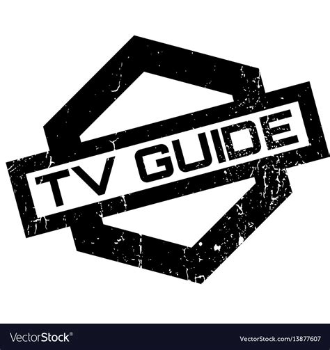 Tv guide rubber stamp Royalty Free Vector Image