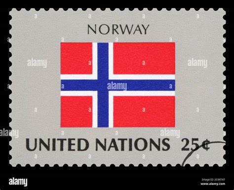 NORWAY Postage Stamp Of Norway National Flag Series Of United