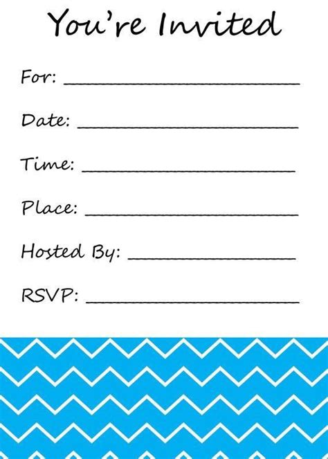 Blank Printable Invitations