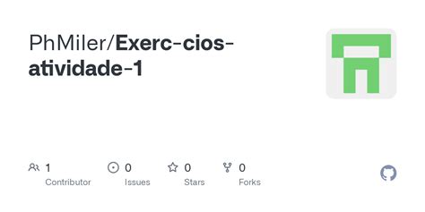 Github Phmiler Exerc Cios Atividade