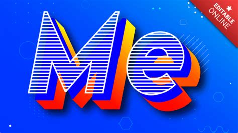 modern  colorful editable text effect generator