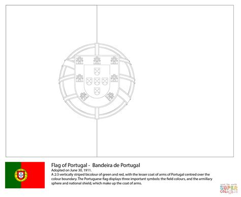 Ausmalbild Fahne Von Portugal Ausmalbilder Kostenlos Zum Ausdrucken