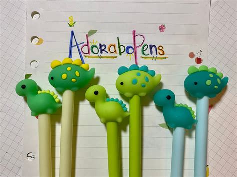 Dinosaur Gel Pens - Etsy