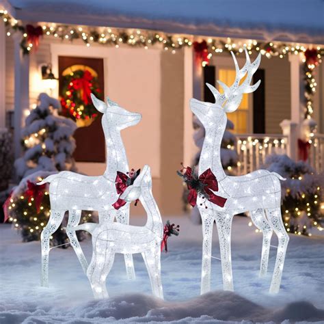 Amazon.com: MUPATER Outdoor Christmas Decoration Lighted Deer Family