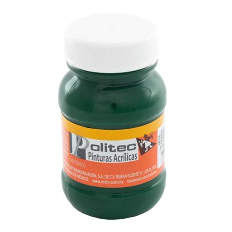 PINTURA ACRILICA MATE 100ML 336 VERDE OLIVO POLITEC