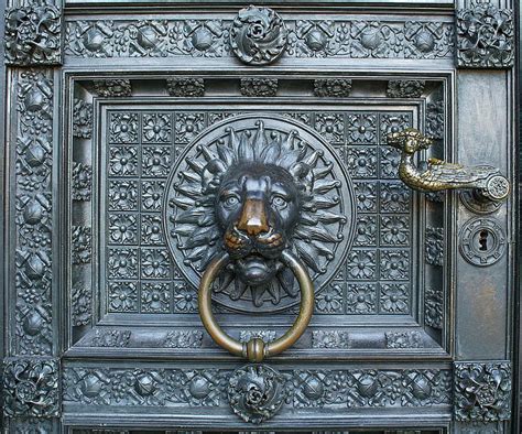 Lion Cologne Cathedral Entrance Door Gothic Germany Gate