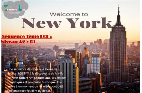 WELCOME TO NEW YORK Espace Pédagogique