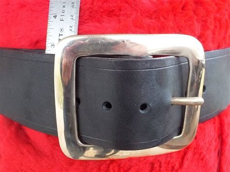 Black Leather Santa Claus Belt Etsy