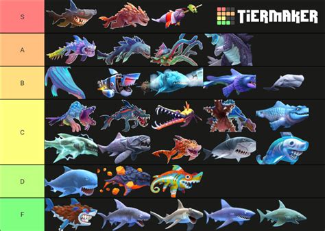 Hungry Shark Evo Every Species Of Shark Including Evolved Tier List