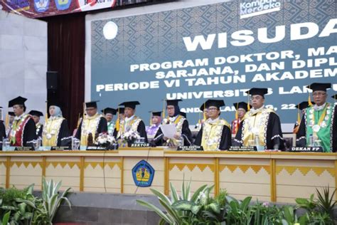 Berbagai Jenjang Dan Prodi Unila Mewisuda 1 221 Mahasiswa Periode VI