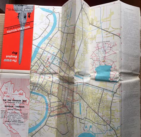 THE TRU BANGKOK MAP with bus routes: (1975) | les routes du globe