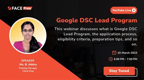 Google Dsc Lead Program Webinar Face Prep Placement Training Webinar