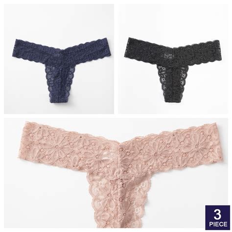 Cinvik Lace Panties For Women Sexy Lingerie Thong Hollow Out Underwear