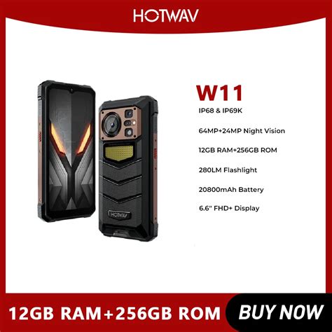 Hotwav W Rugged Smartphone Fast Charging Cellphones Fhd Mp Night