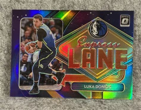 LUKA DONCIC 2020 21 Donruss Optic Express Lane Violet Prizm 13 Dallas