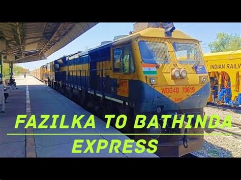 Fazilka To Bathinda Express Departing In Fazilka Train YouTube