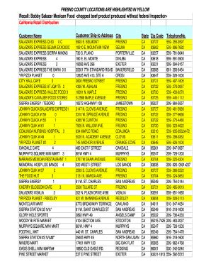 Fillable Online Co Fresno Ca FRESNO COUNTY LOCATIONS ARE HIGHLIGHTED IN