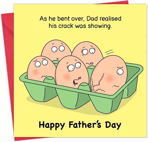 Twizler Funny Fathers Day Card With Dad Crack Showing Design Funny