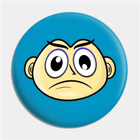 Confused Funny Face Cartoon Emoji Funny Face Pin Teepublic