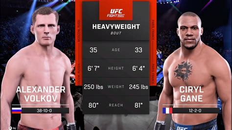 UFC 308 Alexander Volkov Vs Ciryl Gane HW Fight Simulation